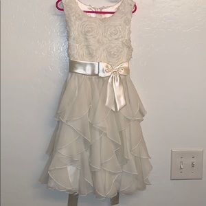 Off white flower girl dress